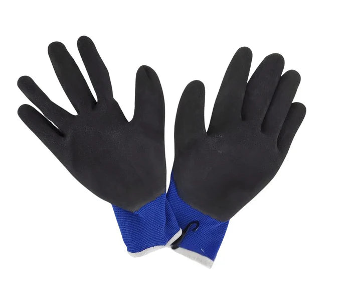 Ice Gripper Nylon Gloves - Large - Blue