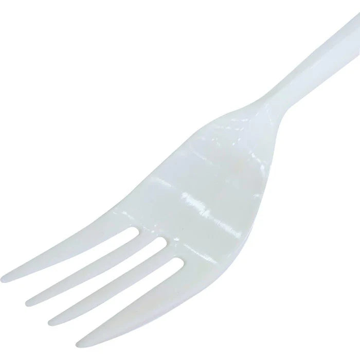 Plastic Forks - White - Bulk - B1001