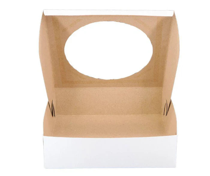 White Cake Box 9x9x2.5 Pie Box