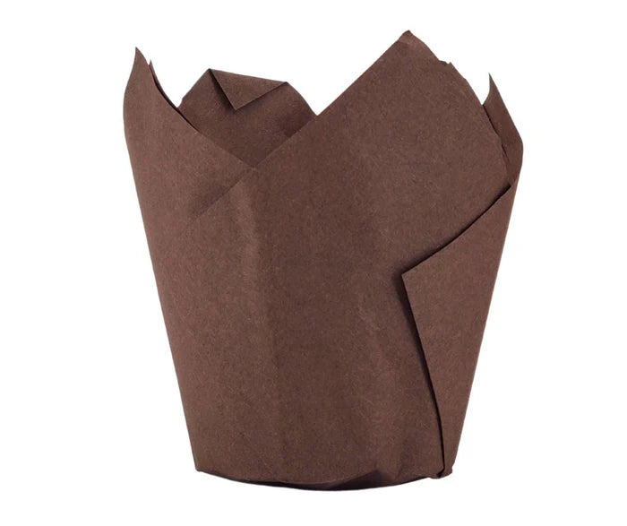 Muffin Cups Tulip Chocolate Brown
