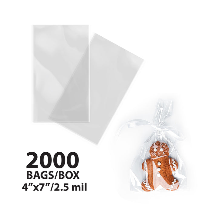 4x7 Plastic Bags P.P.U. Shiny 2.5 mil