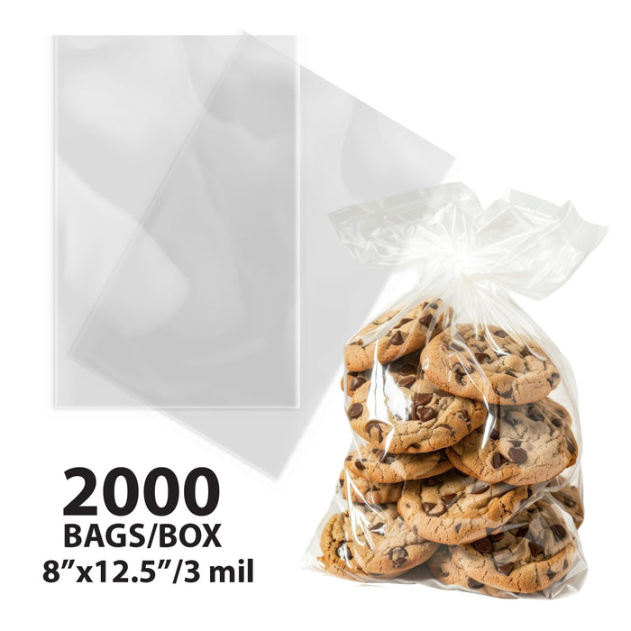 8x12.5 Plastic Bags P.P.U. Shiny 3 mil