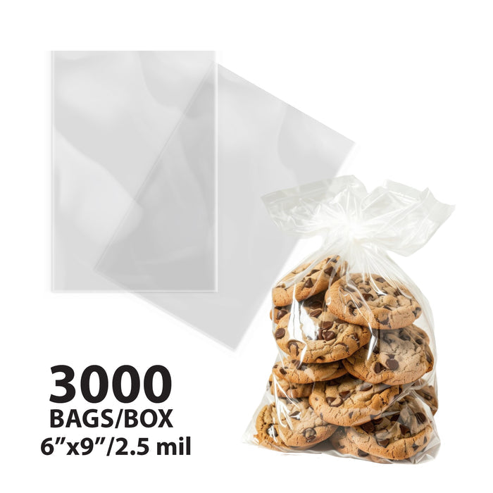 6x9 Plastic Bags P.E. 2.5 mil