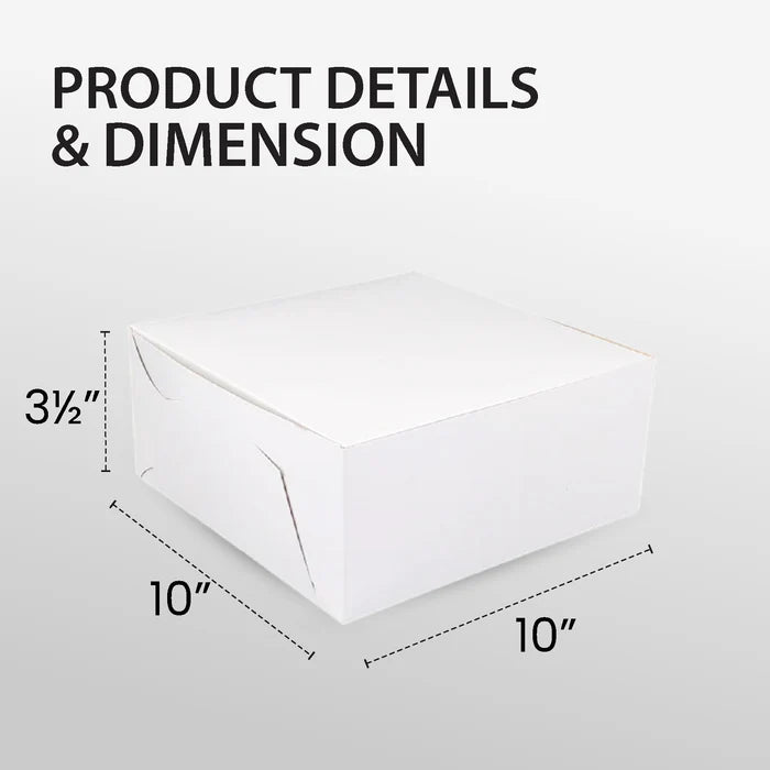 White Cake Box 6.5x6.5x3.5
