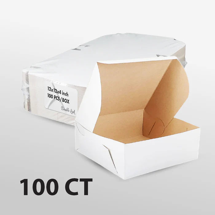 White Cake Box 12x12x4