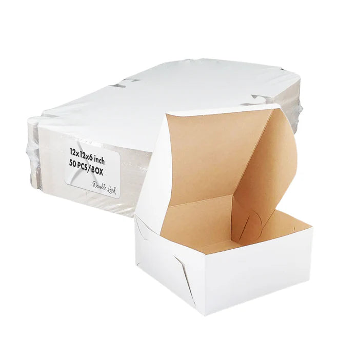 White Cake Box 12x12x6