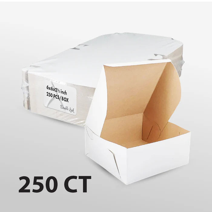 White Cake Box 6x6x2.5