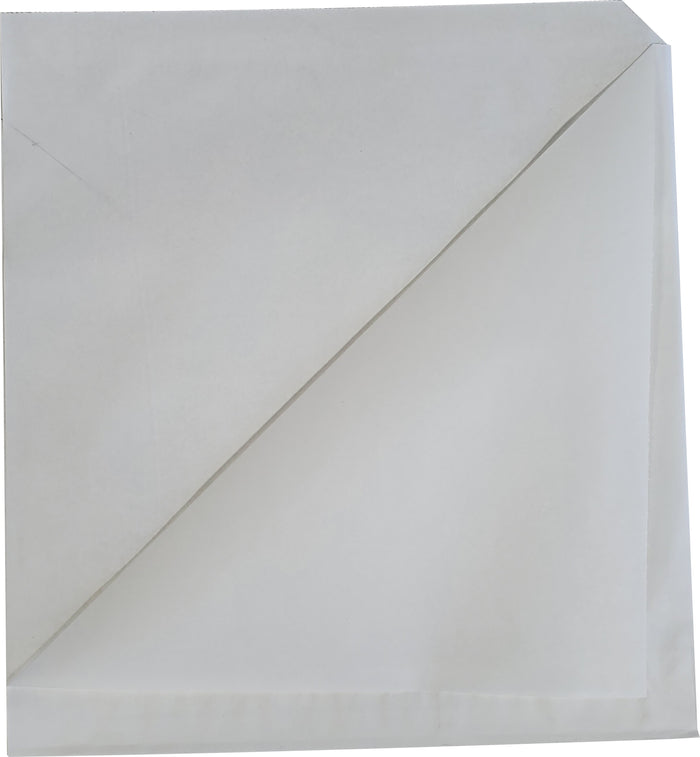 Double Sided Open Bagel Greaseproof Bags White 8.8x9.8