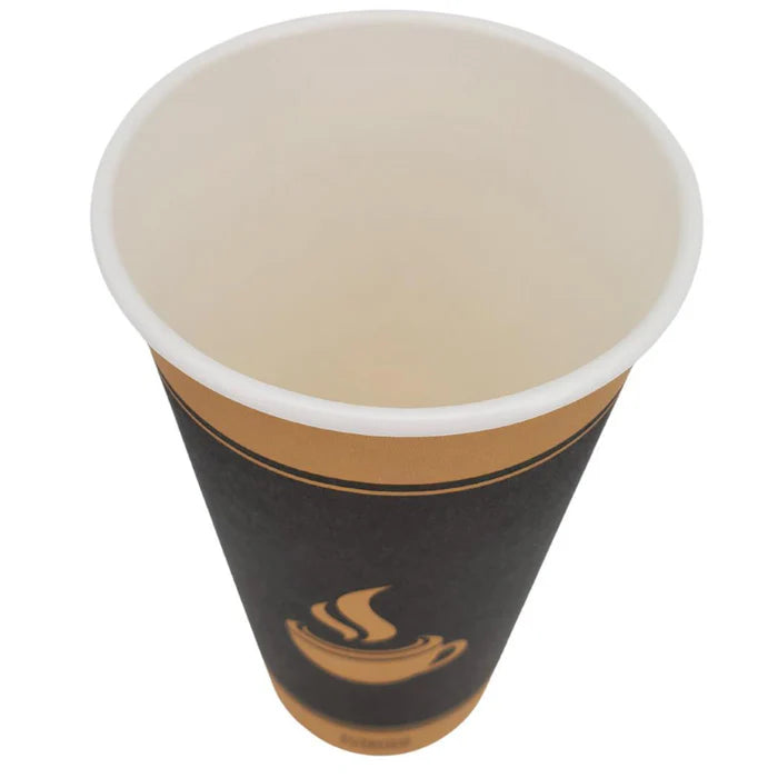 20 oz Hot Paper Cups - Ebony Print - H20E