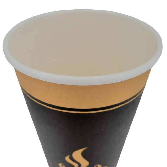 20 oz Hot Paper Cups - Ebony Print - H20E