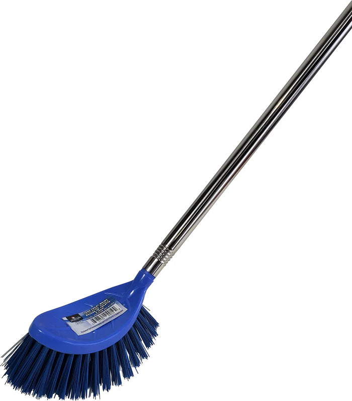 Hand Toilet Brush with Steel Handle - Blue