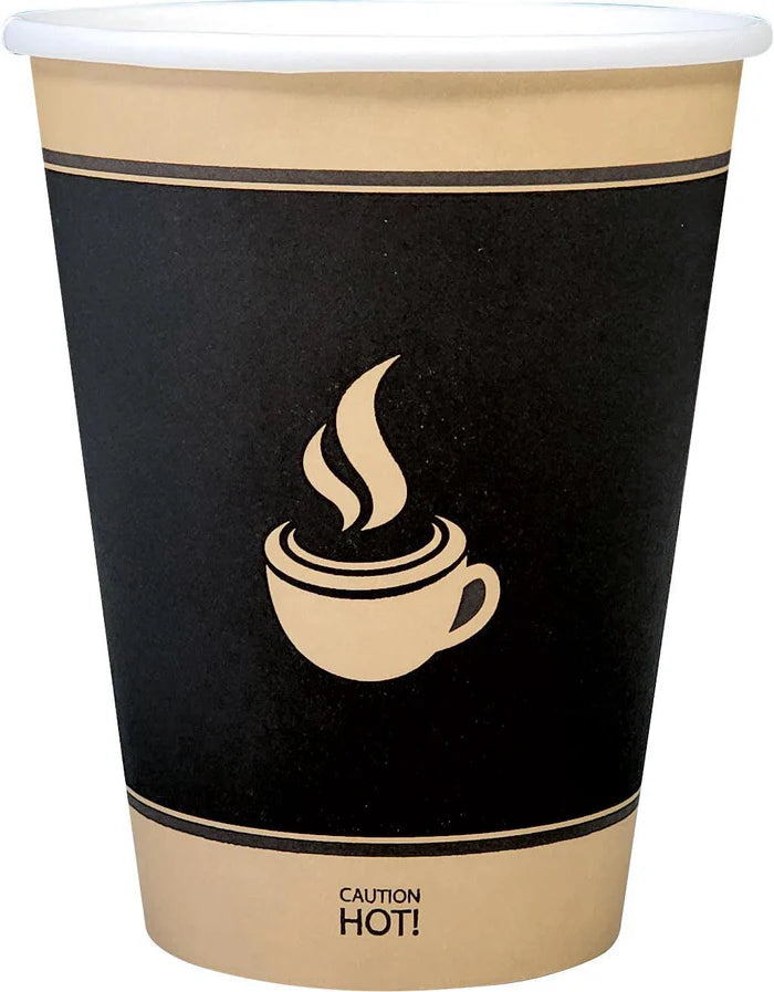 2oz Hot Paper Cups - Ebony Print - H12E