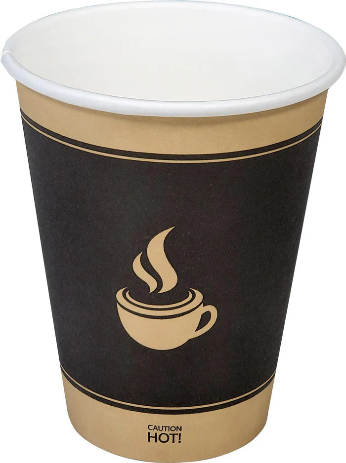 2oz Hot Paper Cups - Ebony Print - H12E