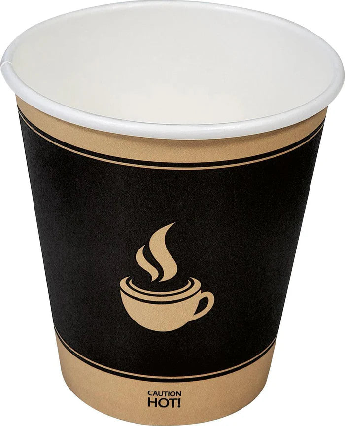 10oz Hot Paper Cups - Ebony Print - H10SE