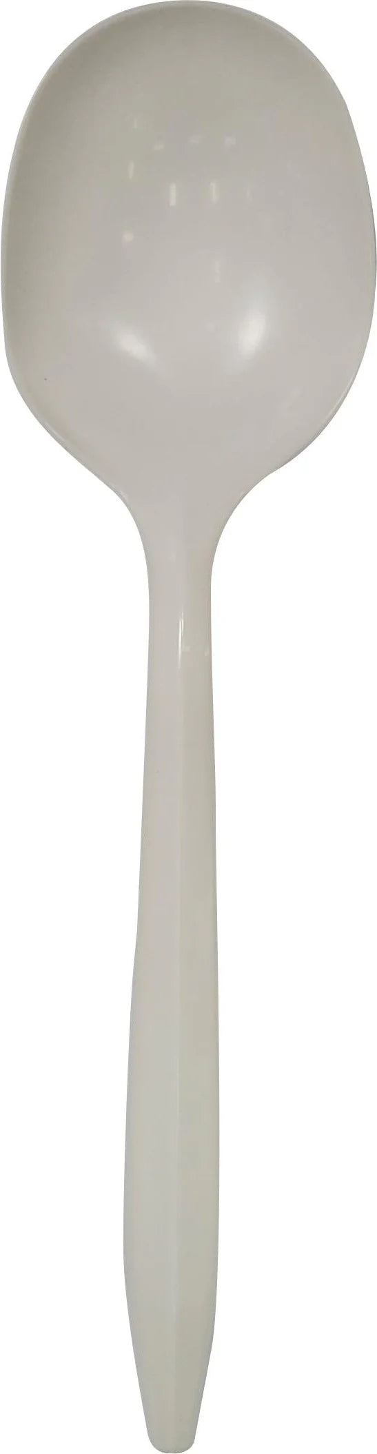 Plastic Soup Spoons - White
