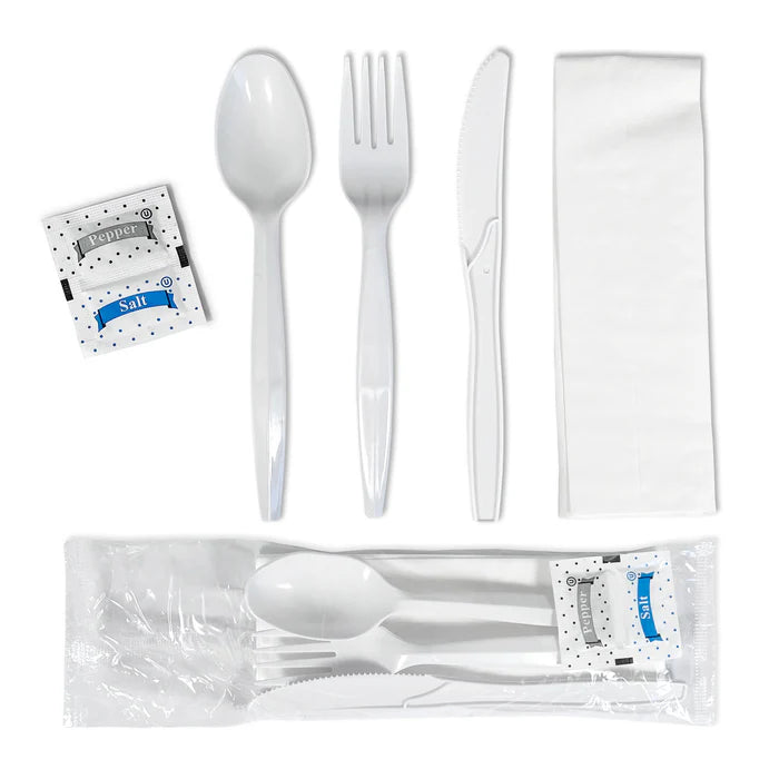 Value+ Medium Heavy Cutlery Kit Meal Kit White MK-611