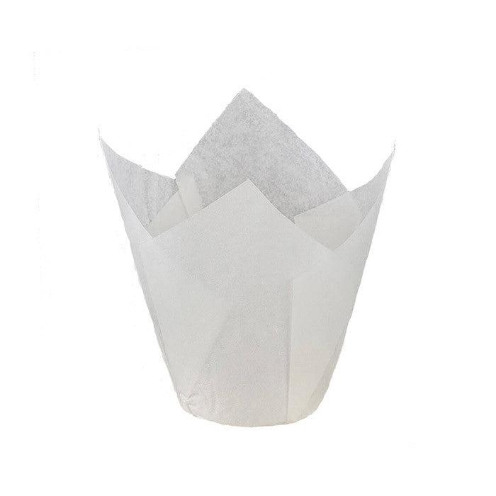 Baking Cups Standard Tulip White