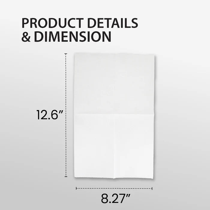 1 ply Interfold Napkins 1/4 Fold - White