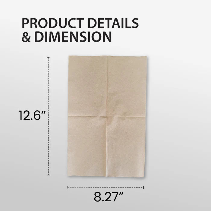 1 ply Interfold Napkins 1/4 Fold - Kraft