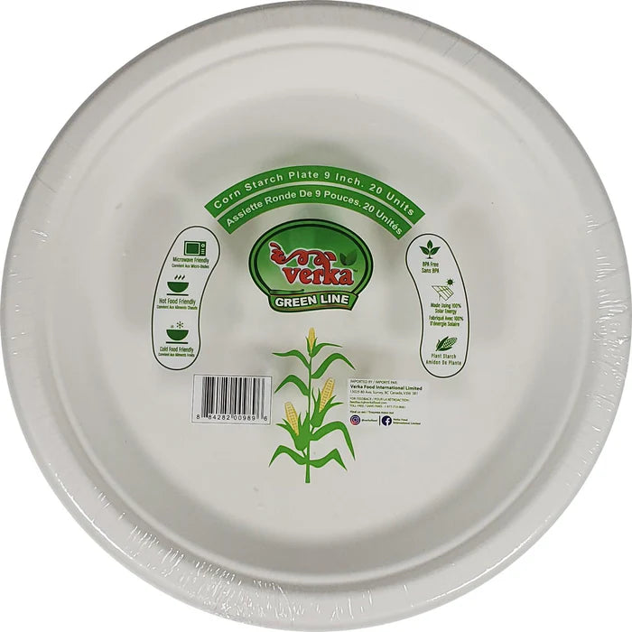 Green Line 9 Round Plate