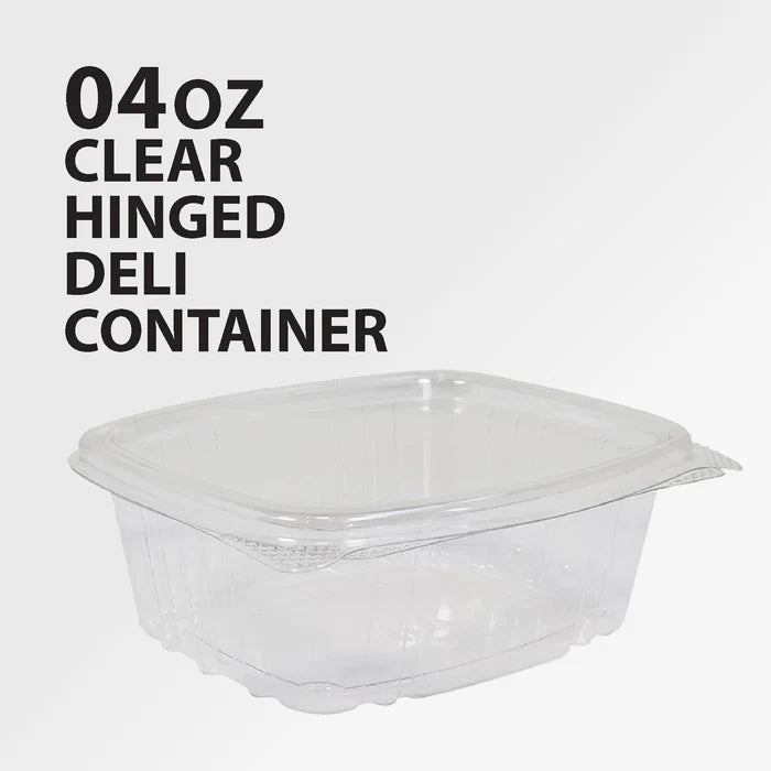 Hinged Deli Container Clear 4oz AD04