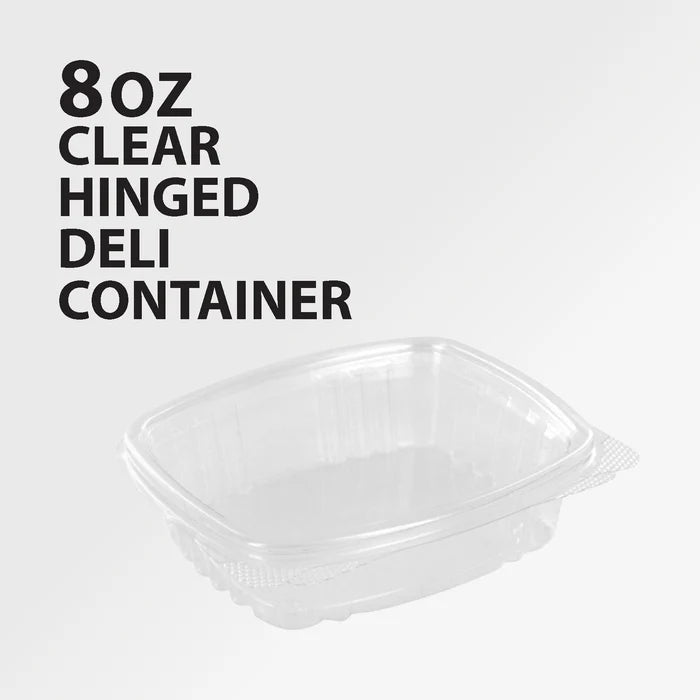 Hinged Deli Container Clear 8oz AD08