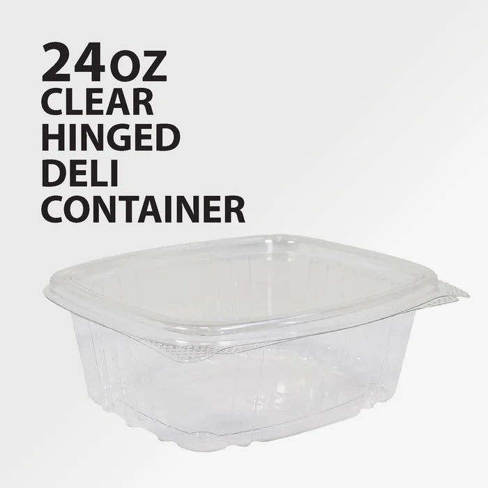 Hinged Deli Container Clear 24oz AD24