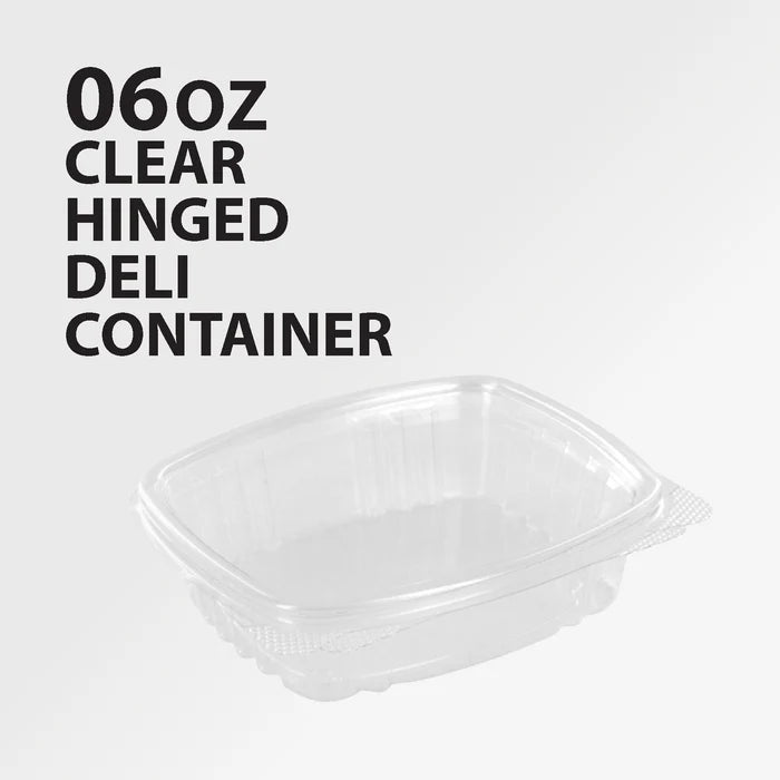 Hinged Deli Container Clear 6oz AD06