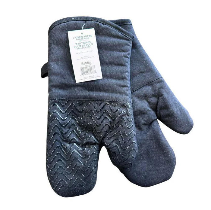 CLR - S&CO - Oven Mitts - Silicone Printed Black (1 PAIR)