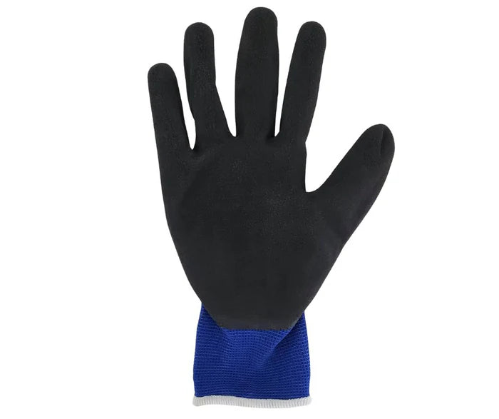 Ice Gripper Nylon Gloves - Large - Blue
