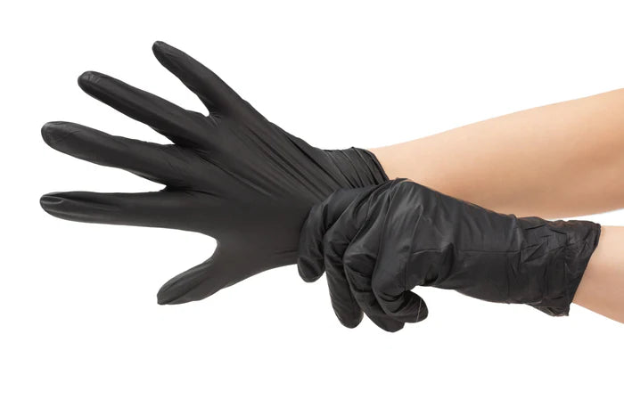 Nitrile Gloves Exam - Black - Large